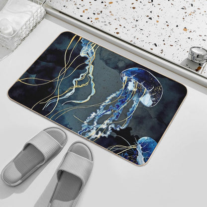Metallic Ocean III Bath Mat