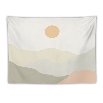 Minimalist Landscape Mountains Tapestry