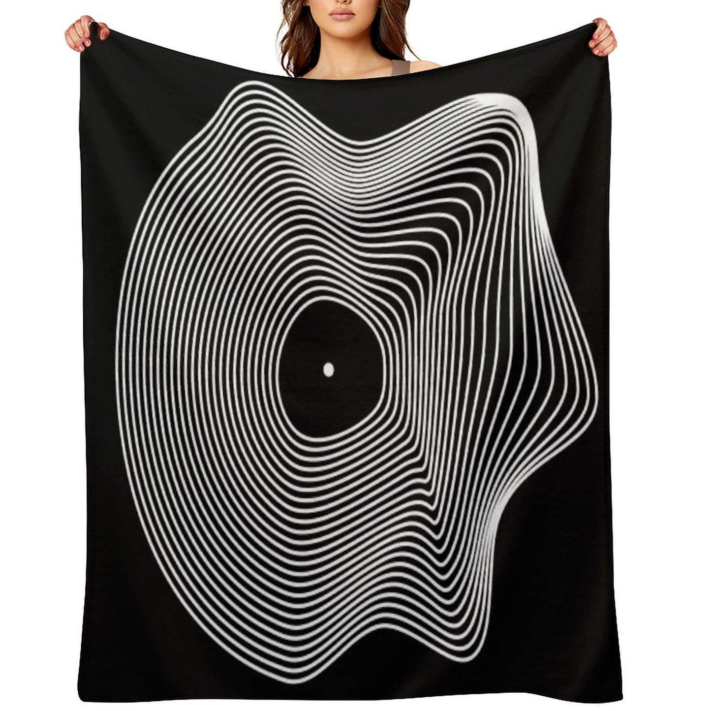 Music CD Optical Art Illusion Throw Blanket