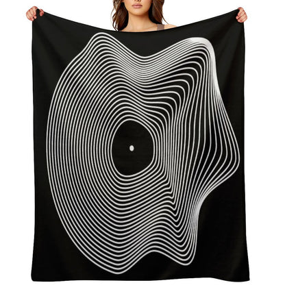 Music CD Optical Art Illusion Throw Blanket