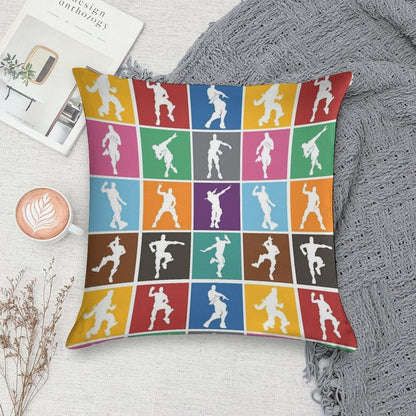 Battle Royale Victory Dance Rainbow Lattice Funny Soft Reinforced Edging Throw Pillow