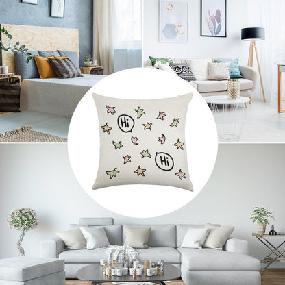 Heartstopper - Charlie And Nick - Hi Linen Throw Pillow Cover