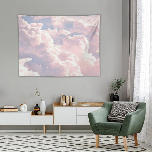 Pink Clouds Painting Tapestry