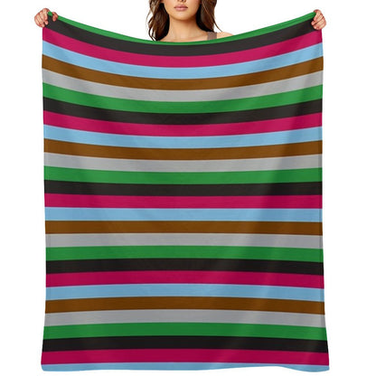 Harlequins Rugby Striped Throw Blanket
