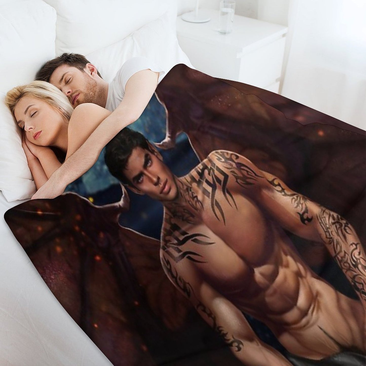 Rhysand from A Court Of Thorns And Roses  II Throw Blanket