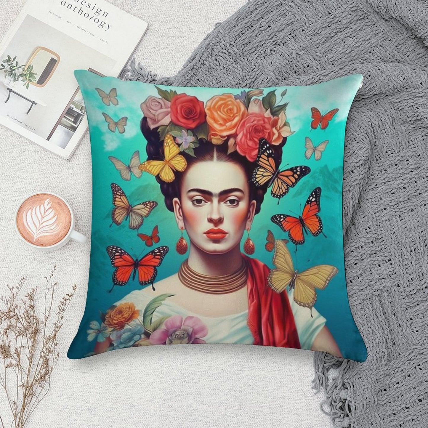 Frida Kahlo 4 Soft Washable Throw Pillow