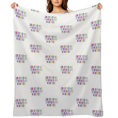 Just Let Me Finish This Chapter Cute Text Throw Blanket