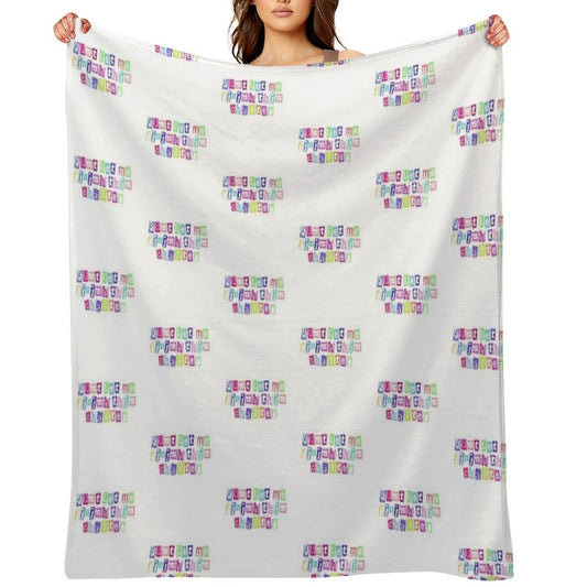 Just Let Me Finish This Chapter Cute Text Throw Blanket