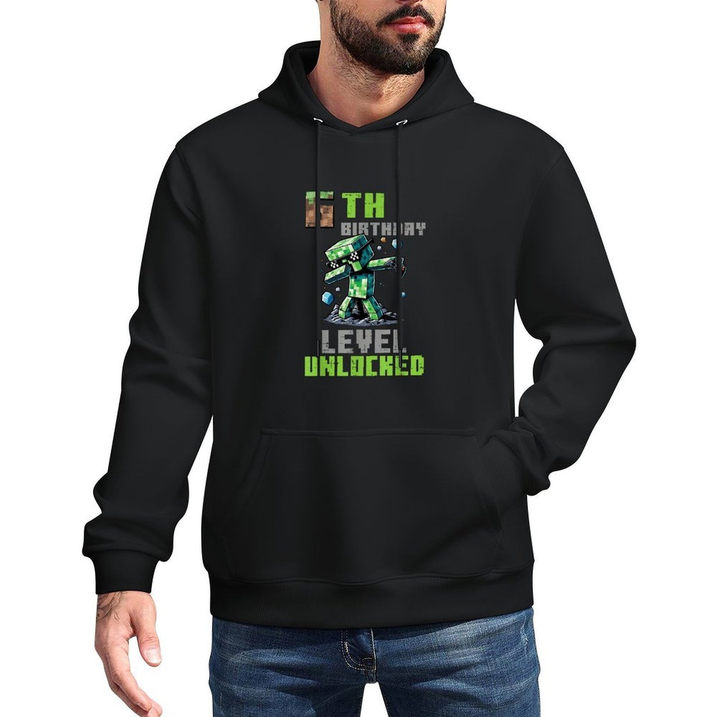6th Birthday Level Unlocked Pixel Dab 6 Bday Gamer Boys Kids All-Day Comfort Hoodie