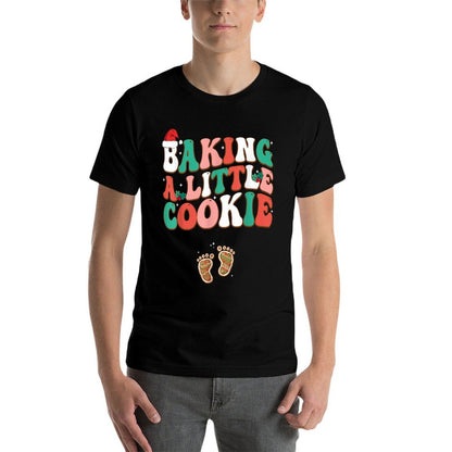 Baking A Little Cookie Cute Christmas Pregnancy Announcement  Eco-friendly Material T-Shirt