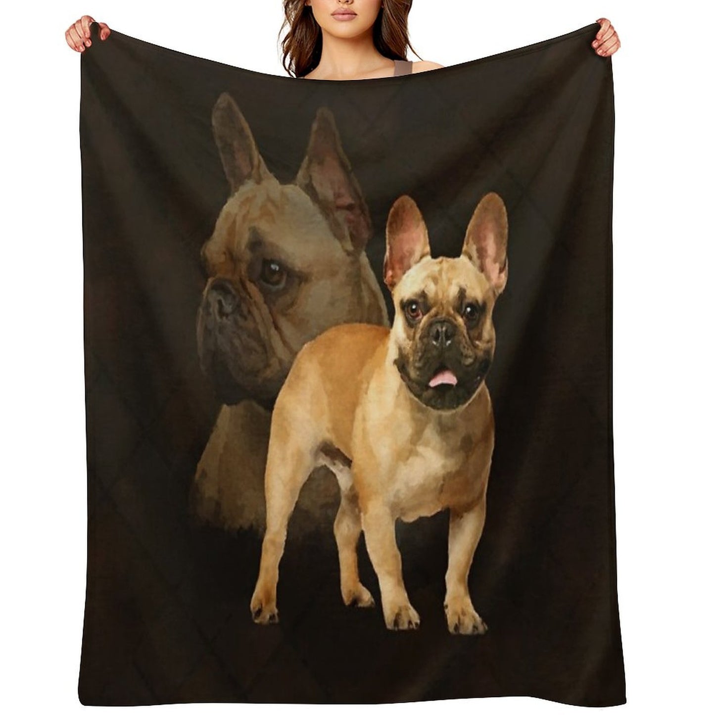 French Bulldog -Frenchie Dog Throw Blanket