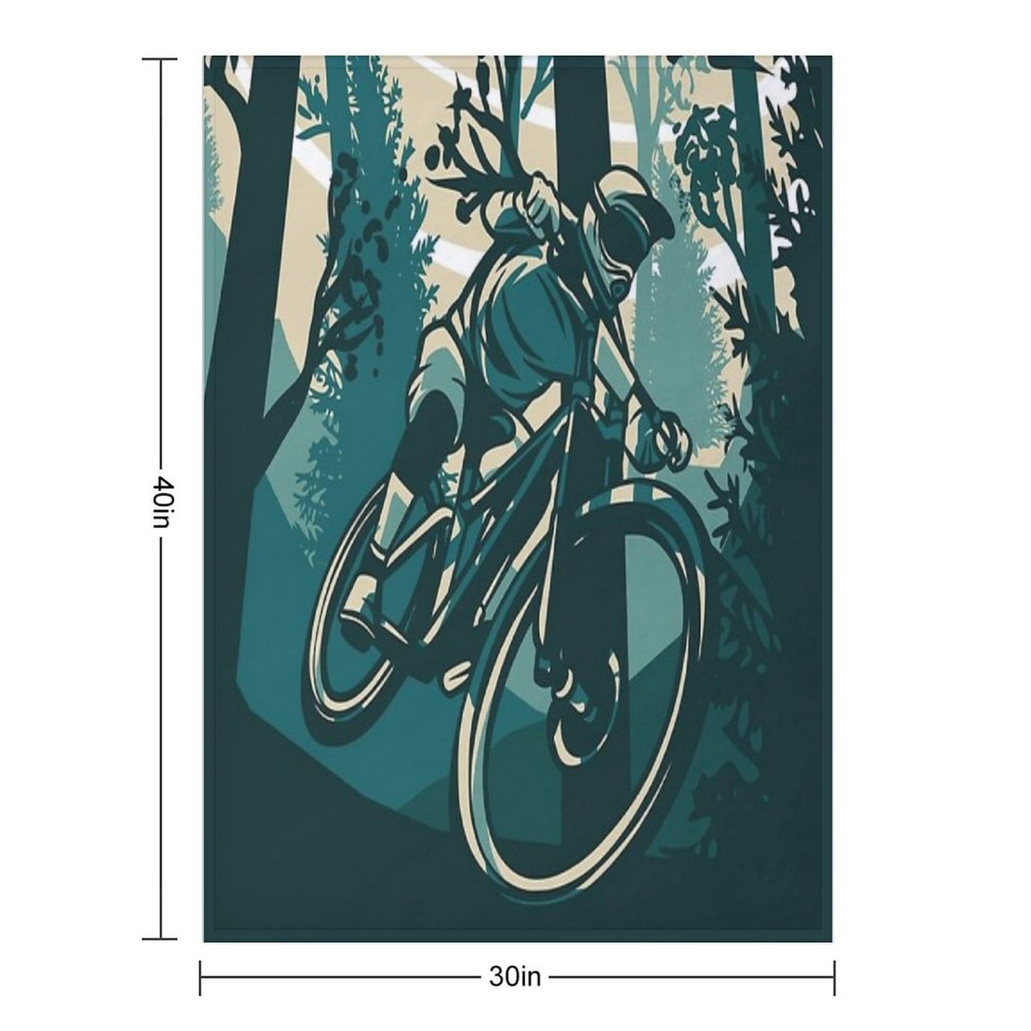 Mountain Biker Throw Blanket
