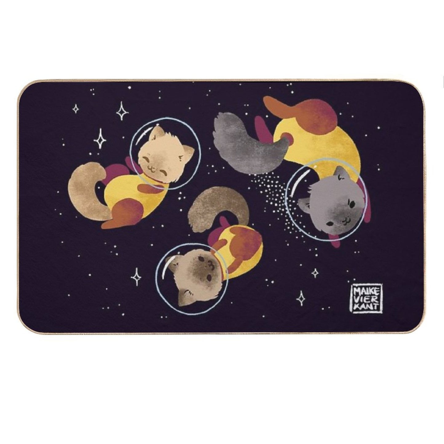 Space Cats Bath Mat
