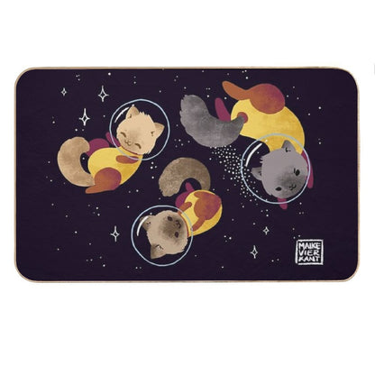 Space Cats Bath Mat