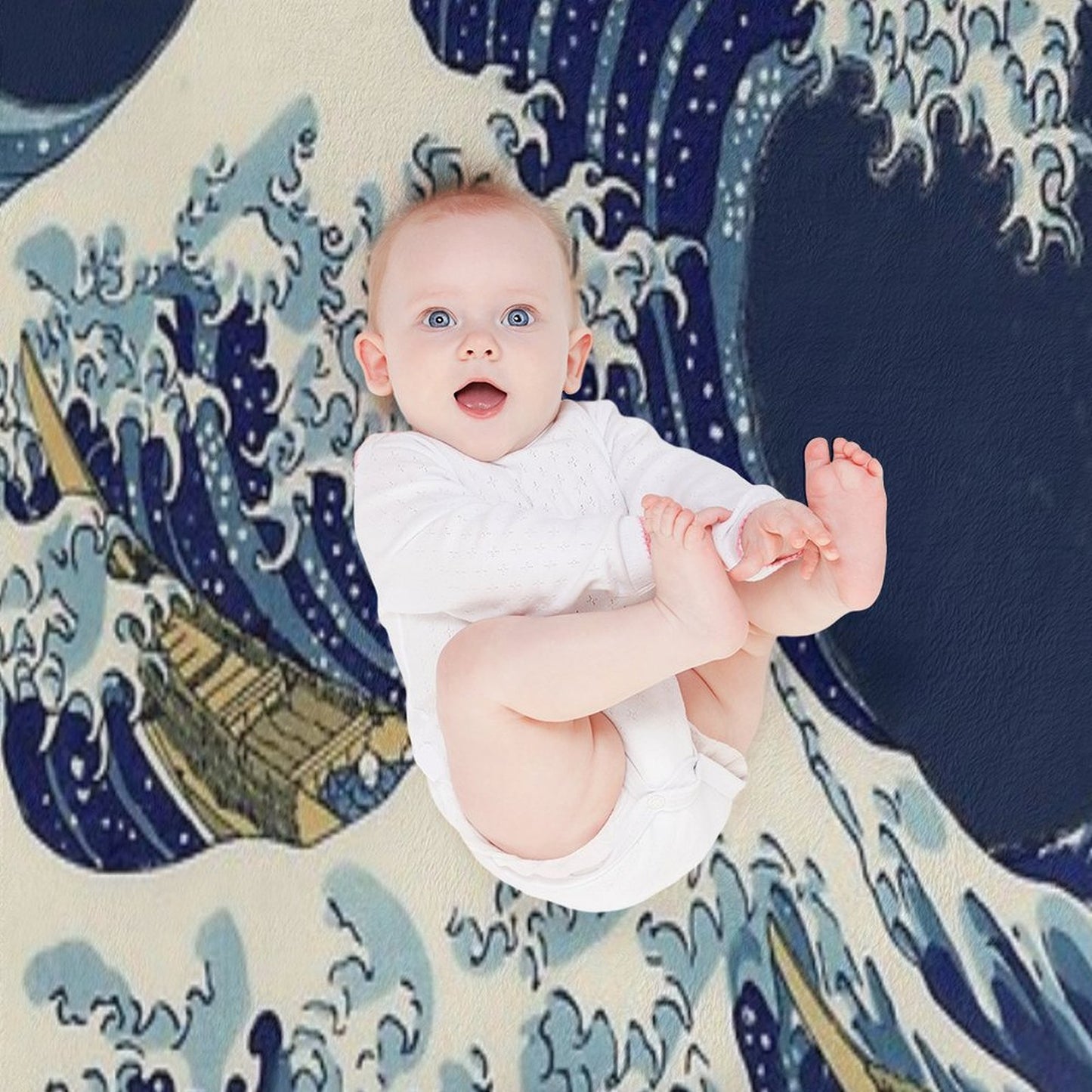 The Great Wave Off Kanagawa Transparent Throw Blanket