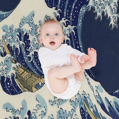 The Great Wave Off Kanagawa Transparent Throw Blanket