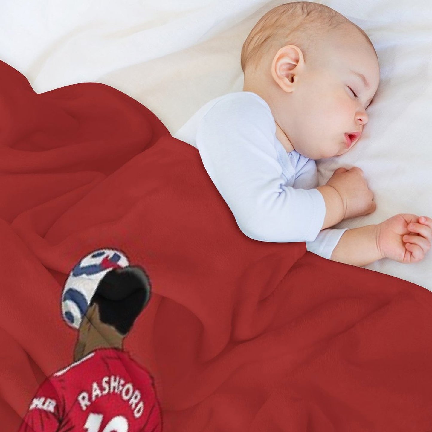 Marcus Rashford Header Throw Blanket