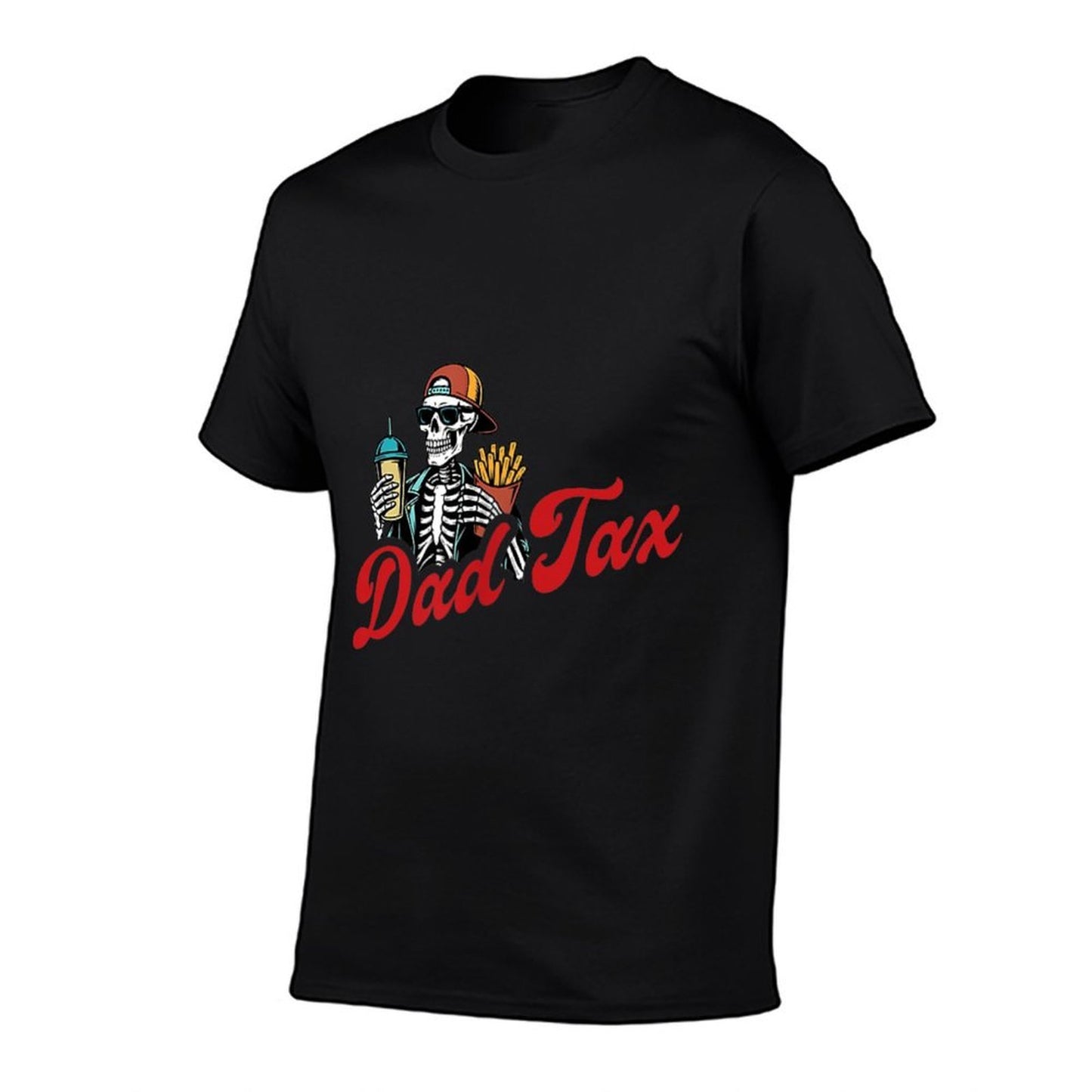 Dad Tax Making Sure It's Not Poison Skeleton Dad Tax 2 Sided  Oversized Silhouette T-Shirt