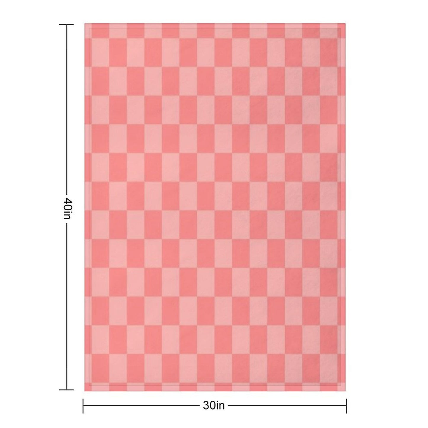 Checkerboard Mini Check Pattern in Double Blush Pink Throw Blanket