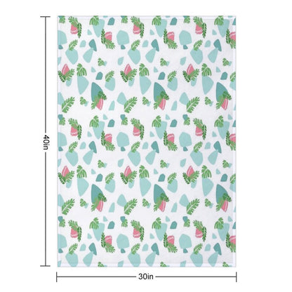 Ivysaur Pattern Throw Blanket