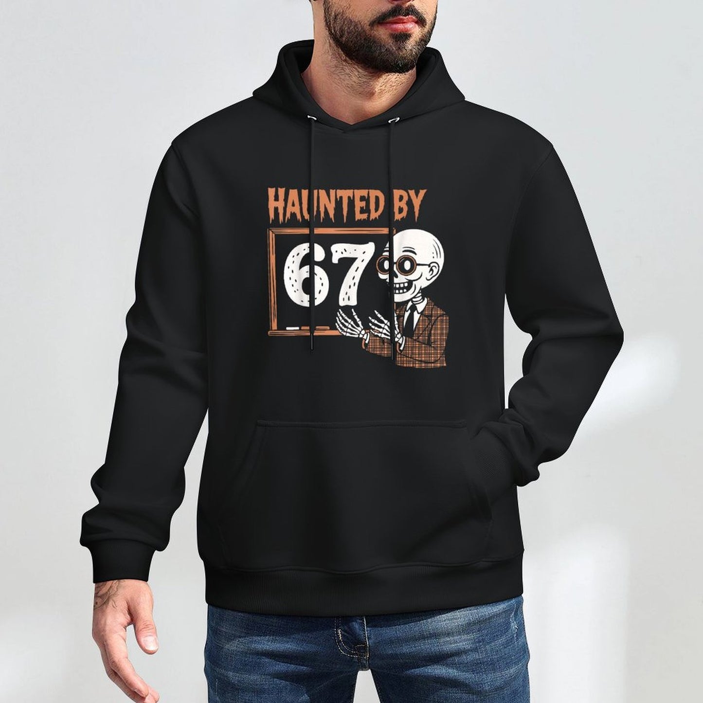 Haunted by 67 Halloween Funny 67 Meme Six Seven Teacher Easy Care Hoodie