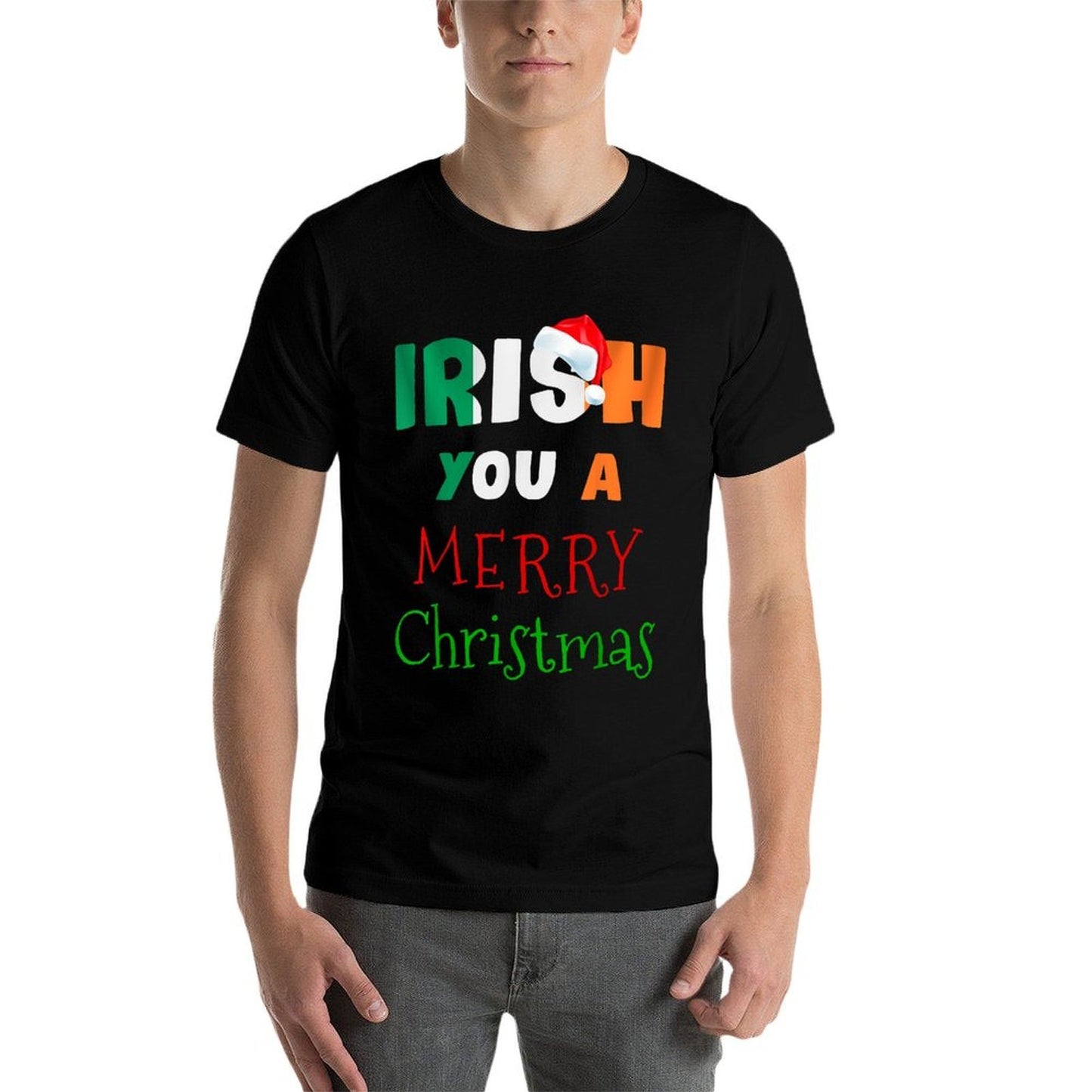 Irish You A Merry Christmas Ireland Xmas Holidays Gift  Graphic-printed T-Shirt