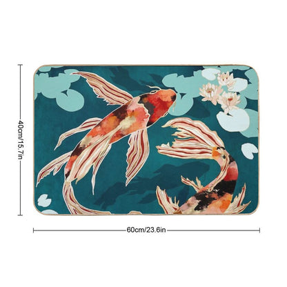 Metallic Koi VII Bath Mat