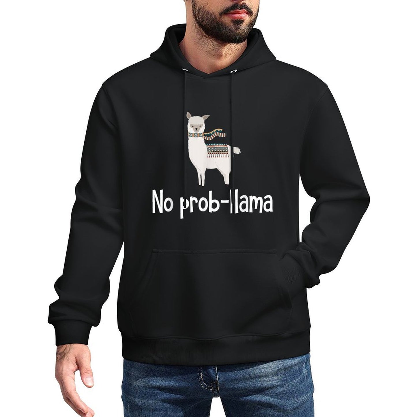 No Prob-Llama  Cute Llama & Alpaca Lover T-shirt G006062 Versatile Streetwear Hoodie