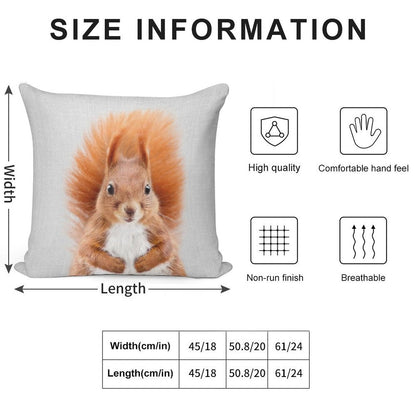 Squirrel 2 - Colorful Soft Style Accent Throw Pillow