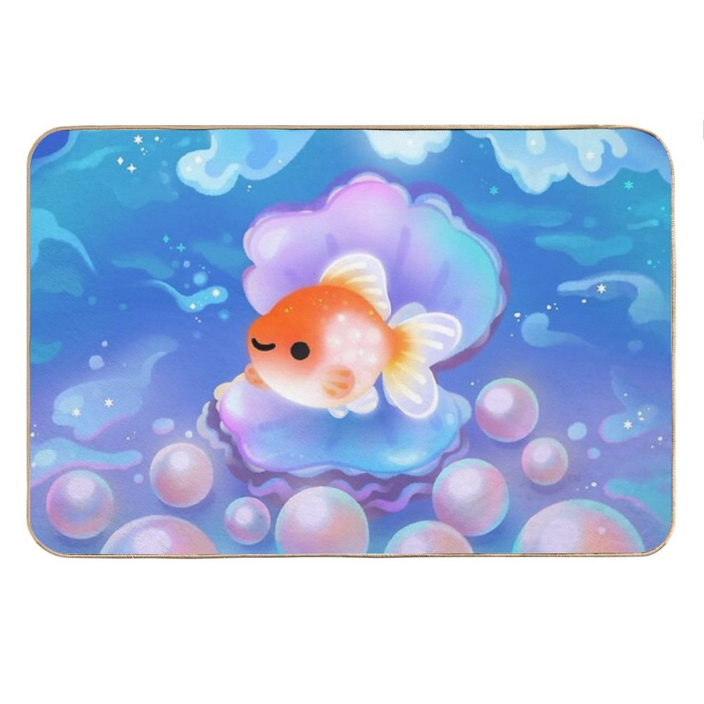 Pearlscale Goldfish with Pearls Bath Mat