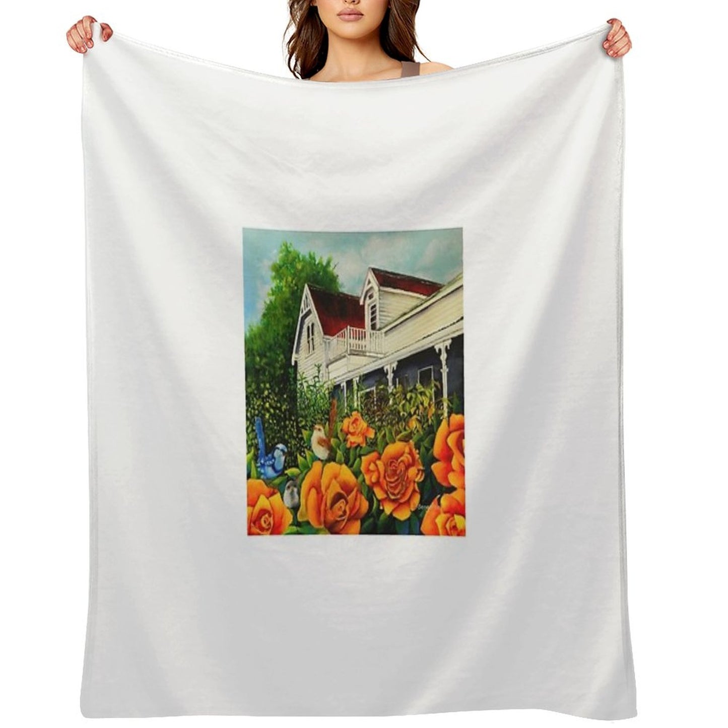 The Rose Gardens. Franklin Tasmania Throw Blanket