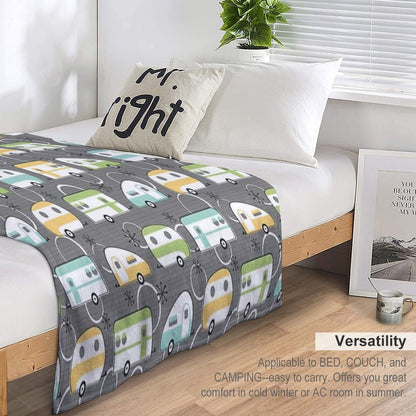 Happy Campers Throw Blanket