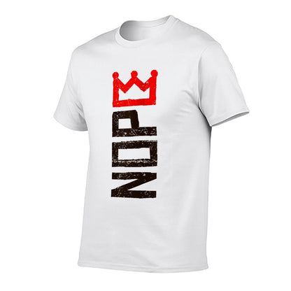 Womens Nope No Kings Protest Sign Vertical  Rolled Sleeves T-Shirt