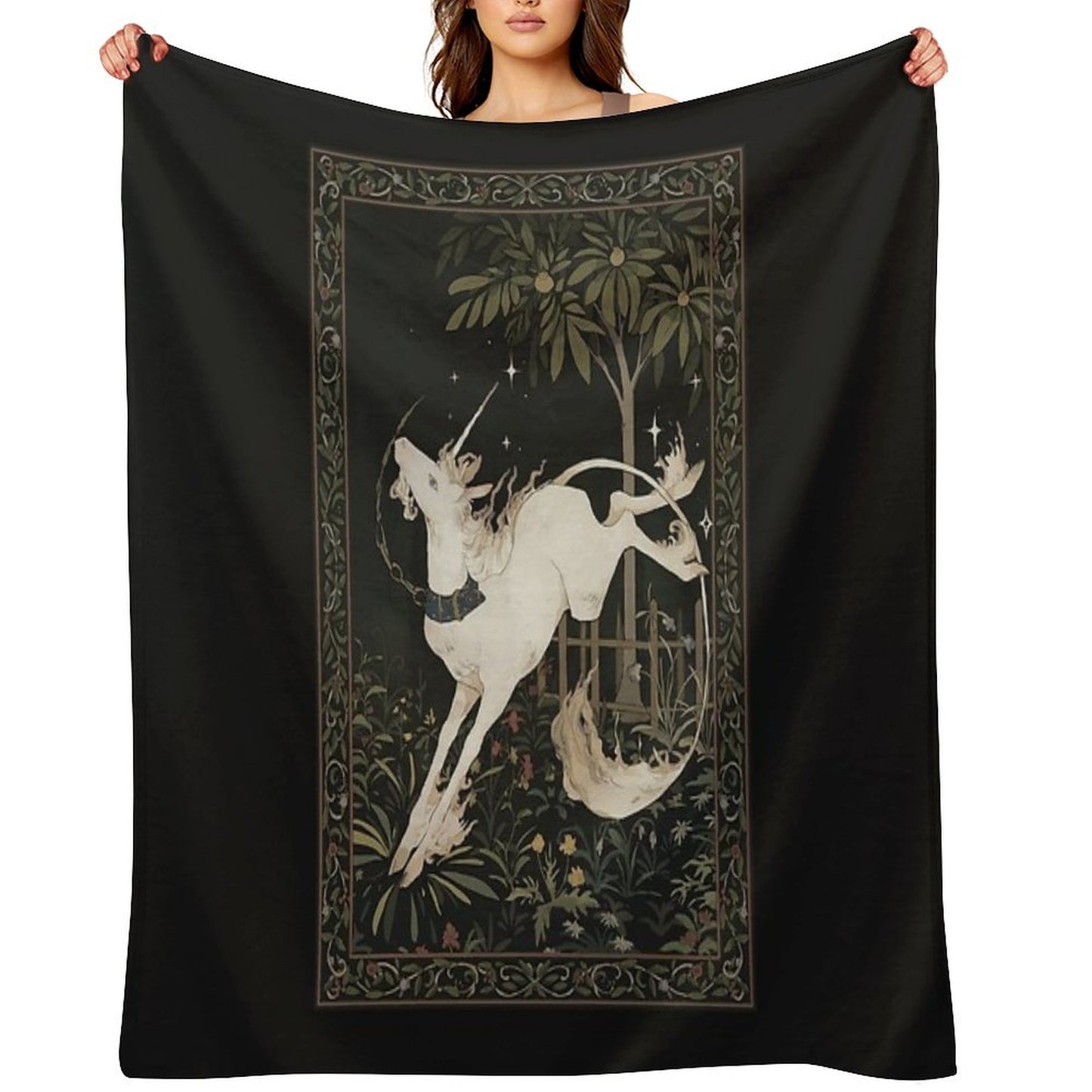 Unicorn Out of Captivity Throw Blanket