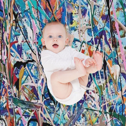 Blue Composition Throw Blanket