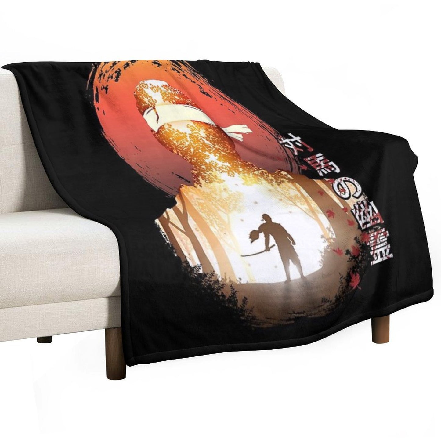 Tsushima Warrior Throw Blanket