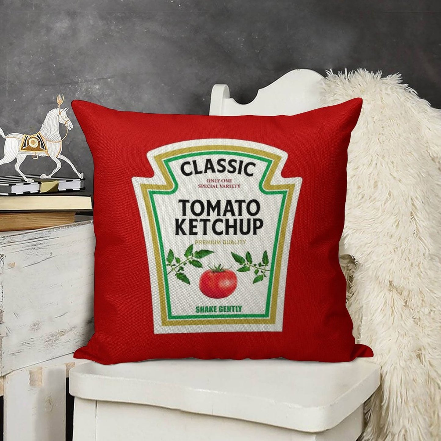 Ketchup Halloween 2023 Costume Family Group Matching Couple Mustard Mayo Linen Throw Pillow Cover
