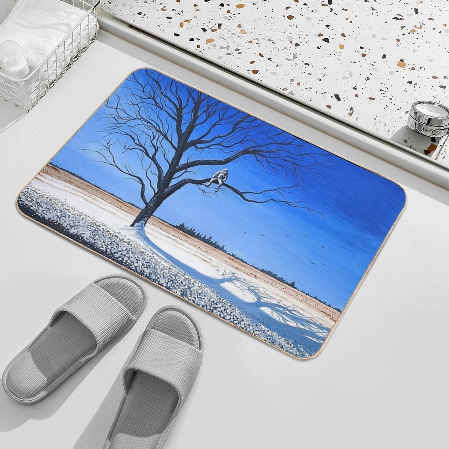 Frosty  Stain-Proof Bath Mat