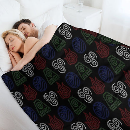 Four Elements Minimalist Throw Blanket