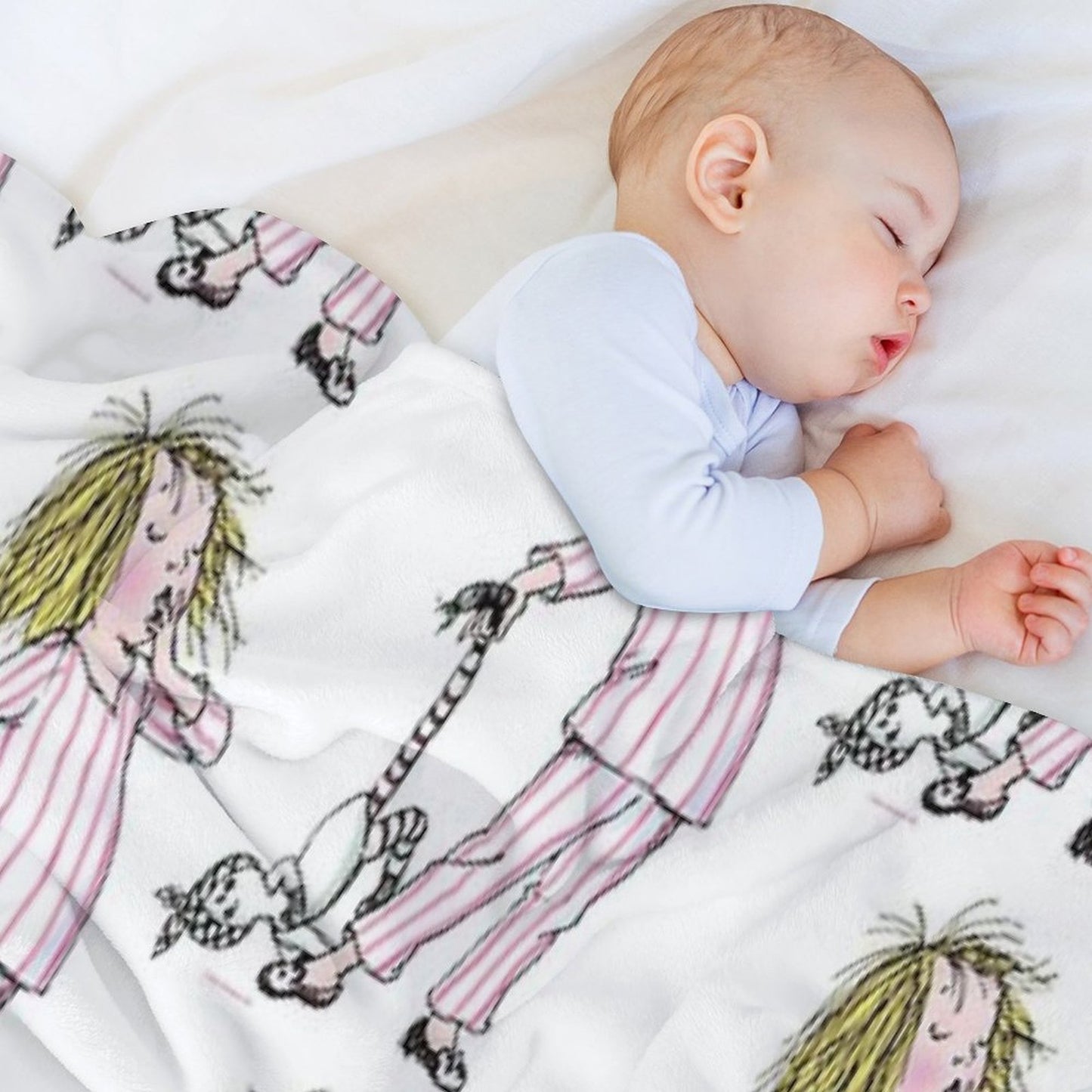 Yawning Eloise in Her Pajamas Throw Blanket