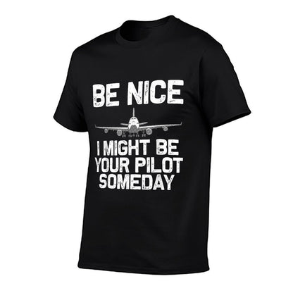 Funny Pilot Art For Men Women Kids Aviation Airplane Pilot T-Shirt