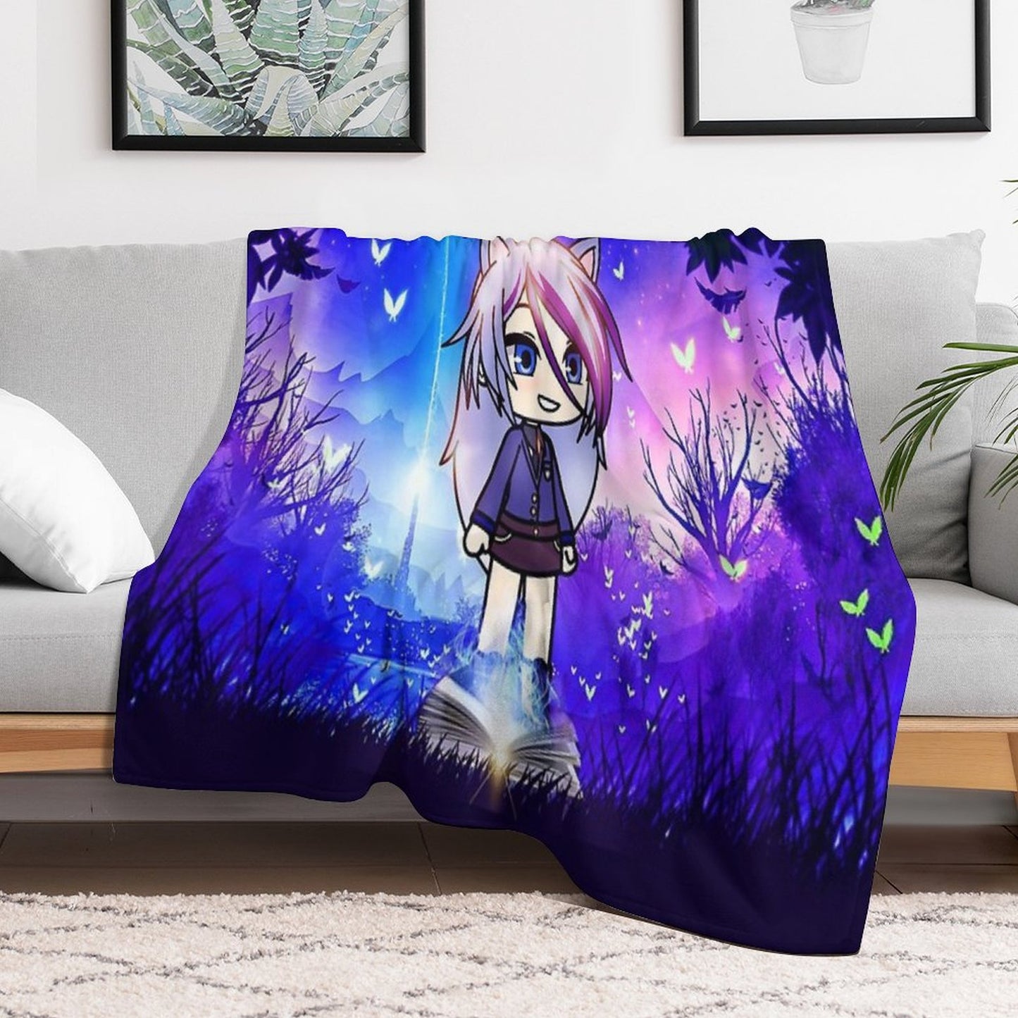 Gacha Life in The Magic Forest Throw Blanket