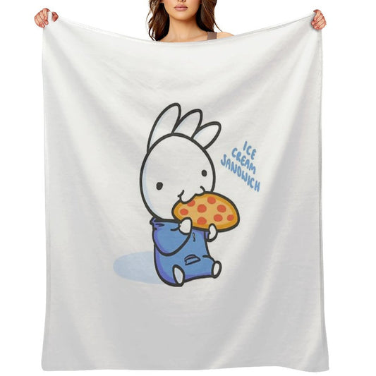 Ice Cream Sandwich Merch Ice Cream Sandwich Eat Pizza Throw Blanket