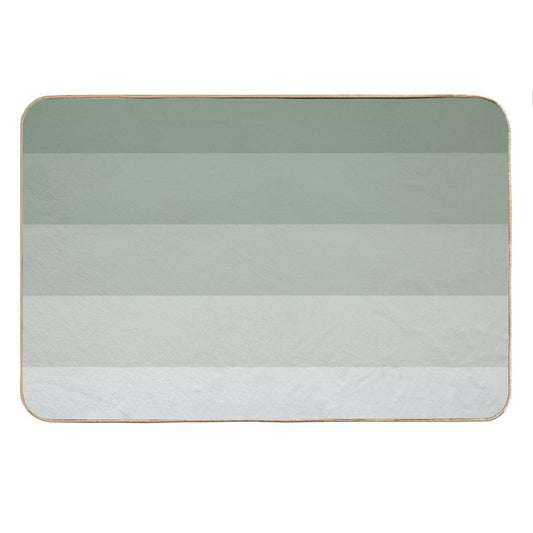 Sage Green Ombre Stripes Bath Mat