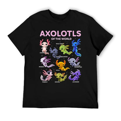 Axolotl Kawaii Axolotls of The World Axolotl Animals T-Shirt