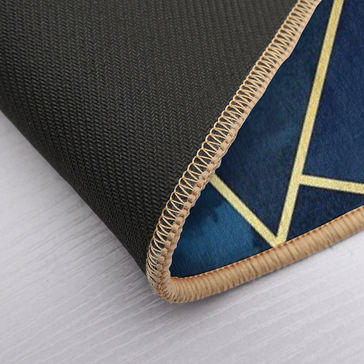 Navy & Gold Geo Bath Mat