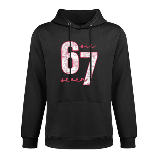 Trending Meme Saying 6 7 Men Women Kids 67 Funny Medium-Weight Fabric Hoodie