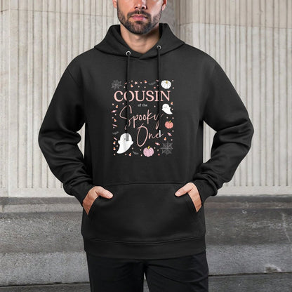 Cousin of The Spooky One Girl First Birthday Pink Halloween Customizable Surface Hoodie