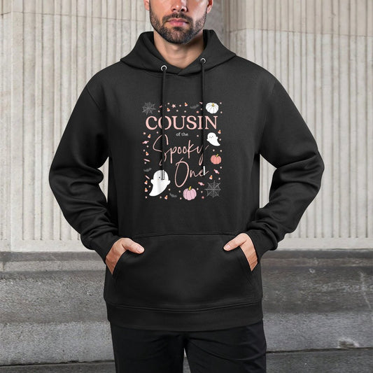 Cousin of The Spooky One Girl First Birthday Pink Halloween Customizable Surface Hoodie