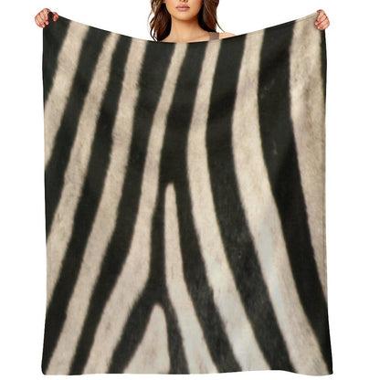 Zebra Print. Safari Animal Lovers Decor. Throw Blanket